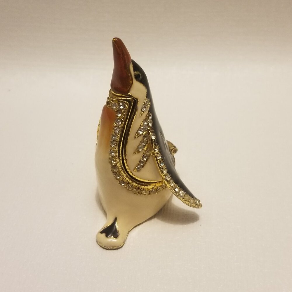 Gorgeous bedazzled penguin-shaped trinket box - Picture 5 of 9